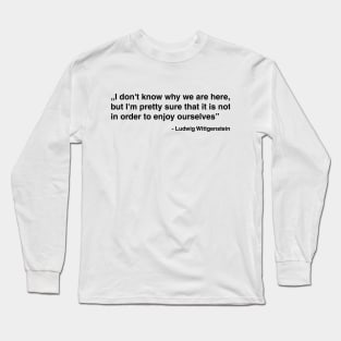 Wittgenstein Quote Long Sleeve T-Shirt